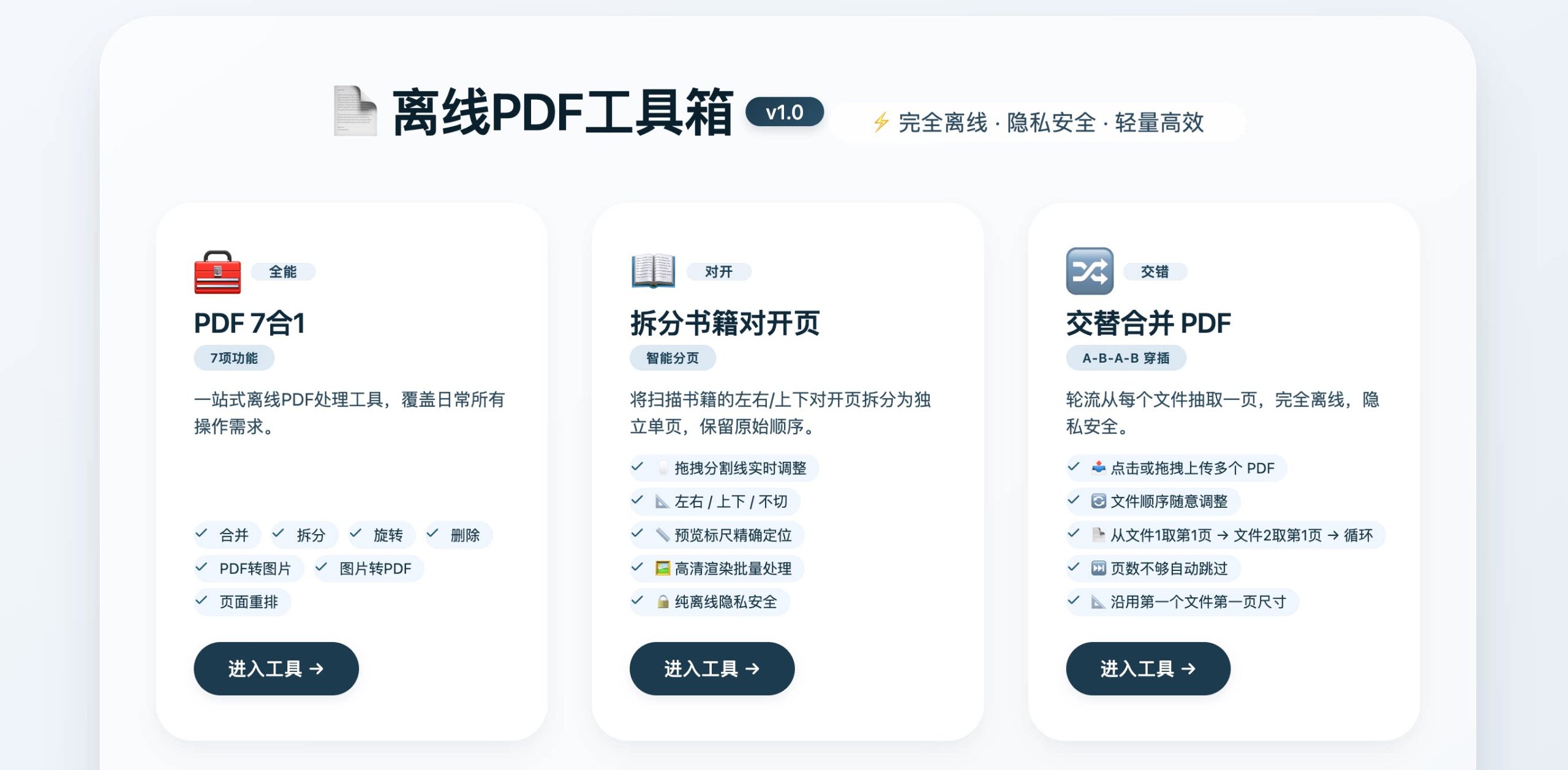HTML源码 – 离线PDF工具箱单页源码 - 诺守博客