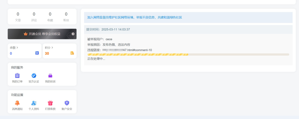 图片[2] - 子比主题 – 用户中心增加我的投诉页面（三款） - 诺守博客
